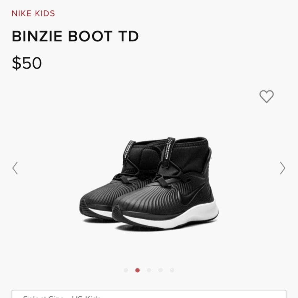 NWOT Nike Binzie Boot, never worn, toddler size 10